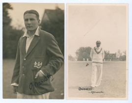 Charles John ‘Charlie’ Barnett. Gloucestershire & England 1927-1948. Excellent original mono real