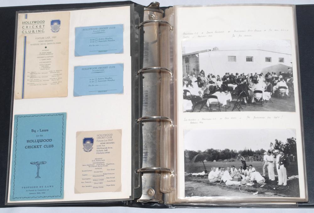 ‘American Cricket (1930 on)’ and Charles Aubrey Smith. Very large black binder comprising an - Image 2 of 10