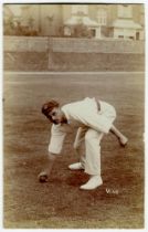 Joseph ‘Joe’ Vine. Sussex & England 1896-1922. Excellent sepia real photograph postcard of Vine in