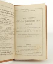 Wisden Cricketers’ Almanack 1881. 18th edition. Bound in light brown boards, lacking original