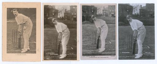 James ‘Jimmy’ Iremonger. Nottinghamshire 1899-1914. Two early mono real photograph postcards of