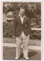 Maurice Leyland. Yorkshire & England 1920-1946. Original sepia real photograph postcard of Leyland