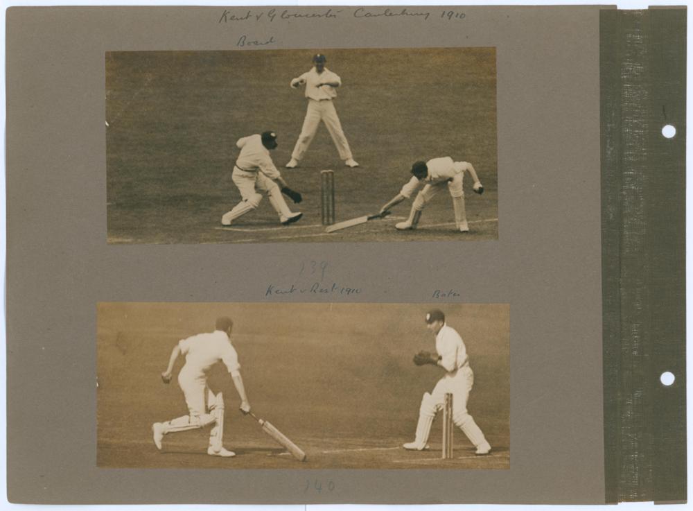 England v Australia. 1909. Early original mono photograph of the England team walking out on to - Image 2 of 2