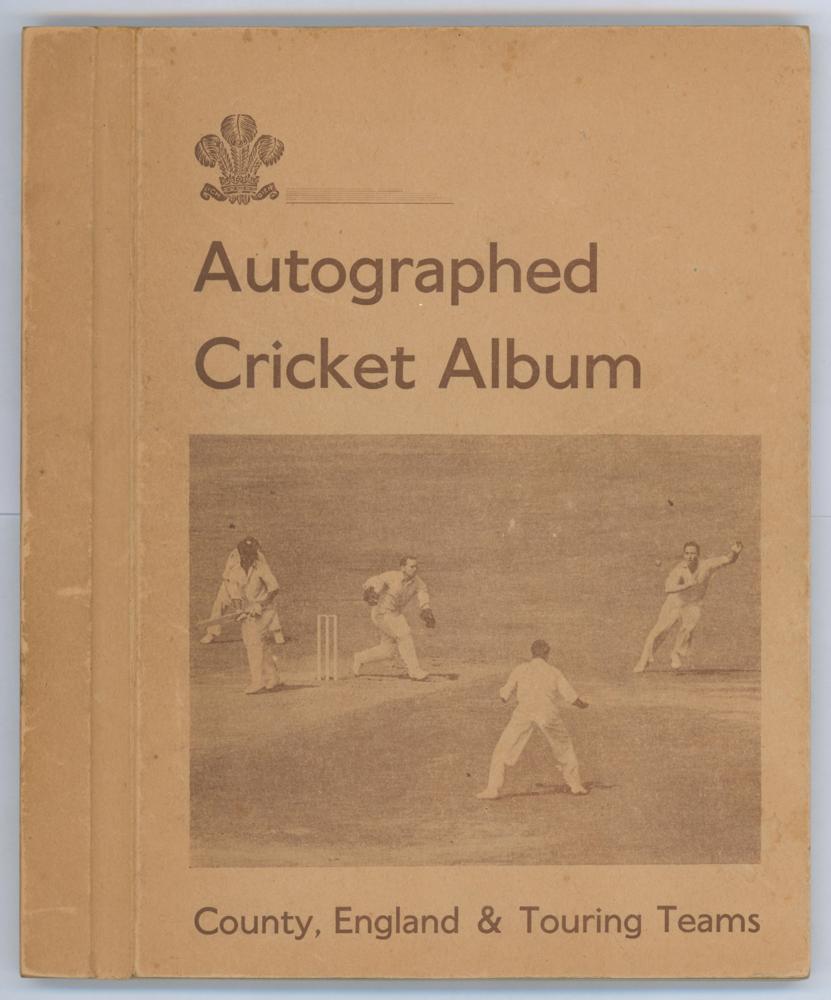 A.J.W. McIntyre Benefit Year 1955. ‘Autographed Cricket Album’. Hardback Benefit album produced - Image 3 of 3