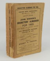 Wisden Cricketers’ Almanack 1903. 40th edition. Original paper wrappers. Some breaking to spine