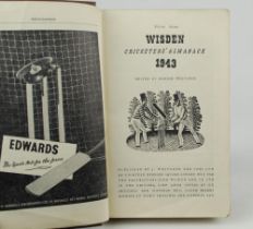 Wisden Cricketers’ Almanack 1943. 80th edition. Only 5600 paper copies printed in this war year.
