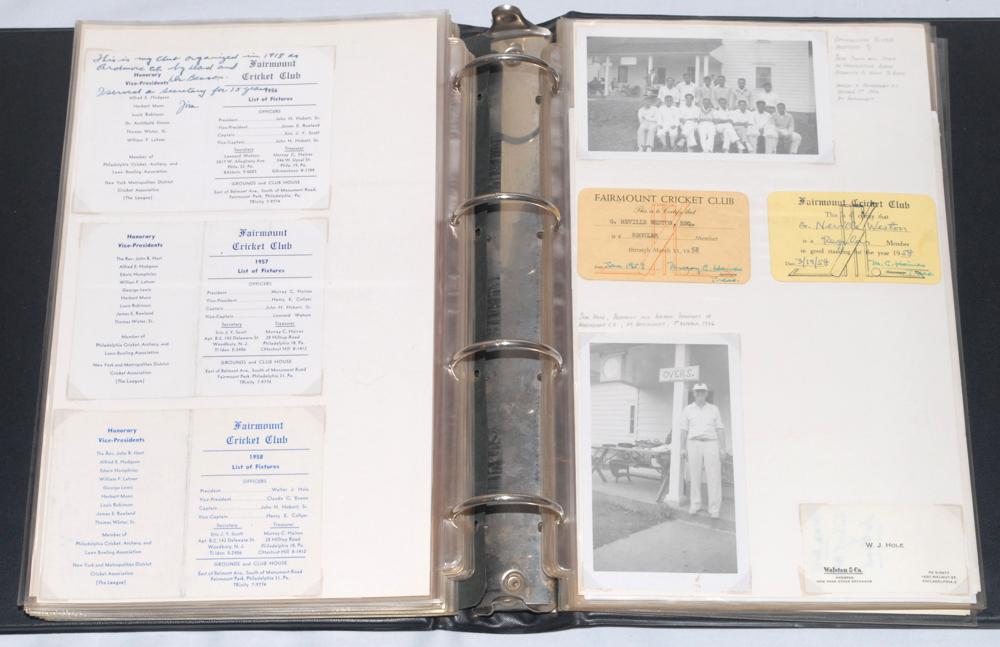 ‘American Cricket (1930 on)’ and Charles Aubrey Smith. Very large black binder comprising an - Image 10 of 10