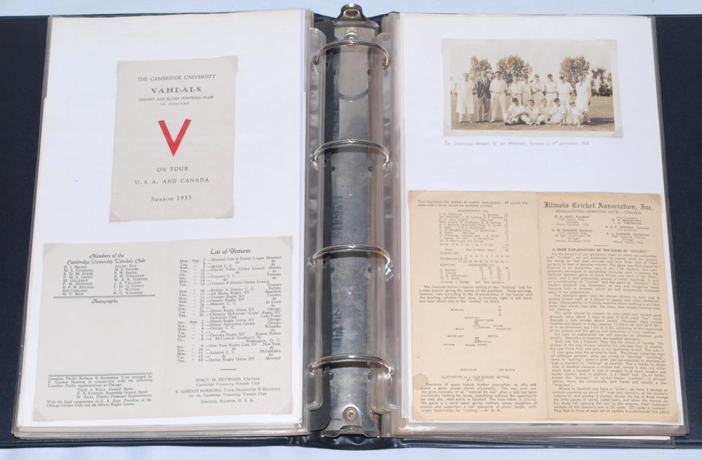 ‘American Cricket (1930 on)’ and Charles Aubrey Smith. Very large black binder comprising an - Image 7 of 10