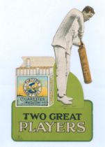 ‘Two Great Players’ c.1930s. Original colour advertising display card produced by for John