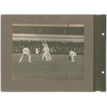 Gentlemen v Players. Lord’s 1909 & 1910. Four early original sepia photographs from Gentlemen v