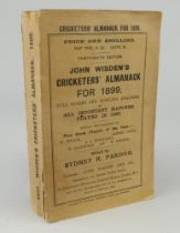 Wisden Cricketers’ Almanack 1899. 36th edition. Original paper wrappers. Very minor wear to spine