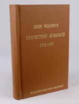 Wisden Cricketers’ Almanack 1893. Willows second softback reprint (2008) in light brown hardback