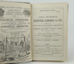 Wisden Cricketers’ Almanack 1887. 24th edition. Bound in blue/green boards, lacking original