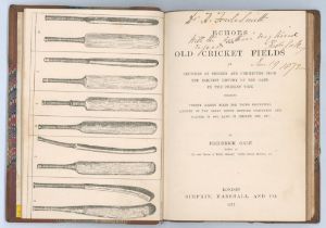 ‘Echoes from Old Cricket Fields’. Frederick Gale. Simpkin Marshall, London first edition 1871. Bound