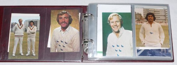 Sussex C.C.C. 1970s-2010s. Red file comprising over thirty collectors’ cards, candid style