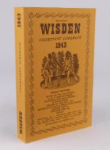Wisden Cricketers’ Almanack 1943. Willows softback reprint (2000) in softback covers. Limited