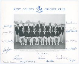Kent. Official ‘Kent County Cricket Club’ printed photograph of the 1967 Gillette Cup winning team