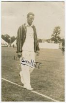 Hugh Tryon Bartlett. Sussex 1937-1949. Mono real photograph postcard of Bartlett, full length,