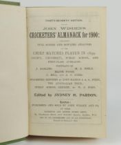 Wisden Cricketers’ Almanack 1900. 37th edition. Bound in green boards, lacking original paper