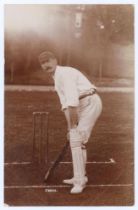 Thomas Jayes. Leicestershire 1903-1911. Early sepia real photograph postcard of Jayes standing