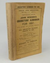 Wisden Cricketers’ Almanack 1897. 34th edition. Original paper wrappers. Replacement spine paper