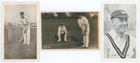 John Berry ‘Jack’ Hobbs. Surrey & England 1905-1934. Sepia real photograph postcard of Hobbs in