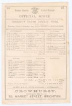 Australian tour to England 1886. ‘Brighton Grand Cricket Week. Sussex v. Australians’. Early