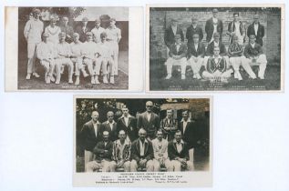 Middlesex C.C.C. 1920-1928. Two mono postcards of Middlesex teams for seasons 1920, Central News