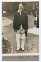 Arthur Brian Sellers. Yorkshire 1932-1948. Original sepia press photograph of Sellers standing