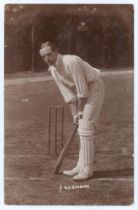 Reginald Herbert ‘Reggie’ Spooner. Lancashire & England 1899-1921. Early sepia real photograph