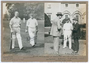 ‘County House Cricket at Hovingham Hall, York, Sept. 1931’. Two original mono photographs laid