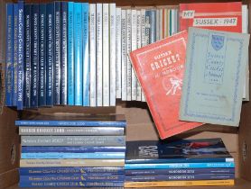 Sussex C.C.C. handbooks, benefit brochures and magazines. Two boxes comprising the official