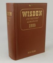 Wisden Cricketers’ Almanack 1959. Original hardback. Paint mark (?) to top edge of front board