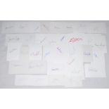 West Indies cricketers 1950s- 2000s. Thirty seven white cards, each individually signed by a West