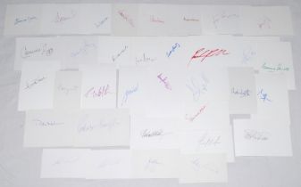 West Indies cricketers 1950s- 2000s. Thirty seven white cards, each individually signed by a West