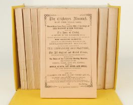 Wisden Cricketers’ Almanack 1864-1878. Fifteen facsimile editions, with pink wrappers, printed by ‘