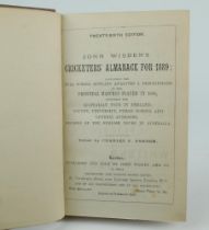 Wisden Cricketers’ Almanack 1889. 26th edition. Bound in brown boards, lacking original wrappers,