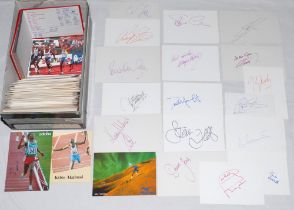 Athletics signatures. Small box comprising a large selection of over four hundred signatures of