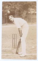 George Trevor Branston. Nottinghamshire & Oxford University 1903-1913. Early sepia real photograph