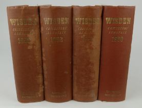Wisden Cricketers’ Almanack 1950, 1951, 1952 and 1953. Original hardback editions. The 1950
