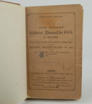 Wisden Cricketers’ Almanack 1884. 21st edition. Bound in brown boards, with original paper wrappers,