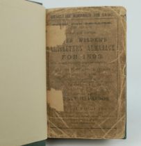 Wisden Cricketers’ Almanack 1893, 1894 and 1895. 30th-32nd editions. All three editions bound in