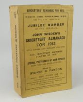 Wisden Cricketers’ Almanack 1913. 50th (Jubilee) edition. Original paper wrappers. Name