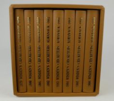 Wisden Cricketers’ Almanack 1879-1886. Boxed set of Wisdenauction reprint editions. Eight