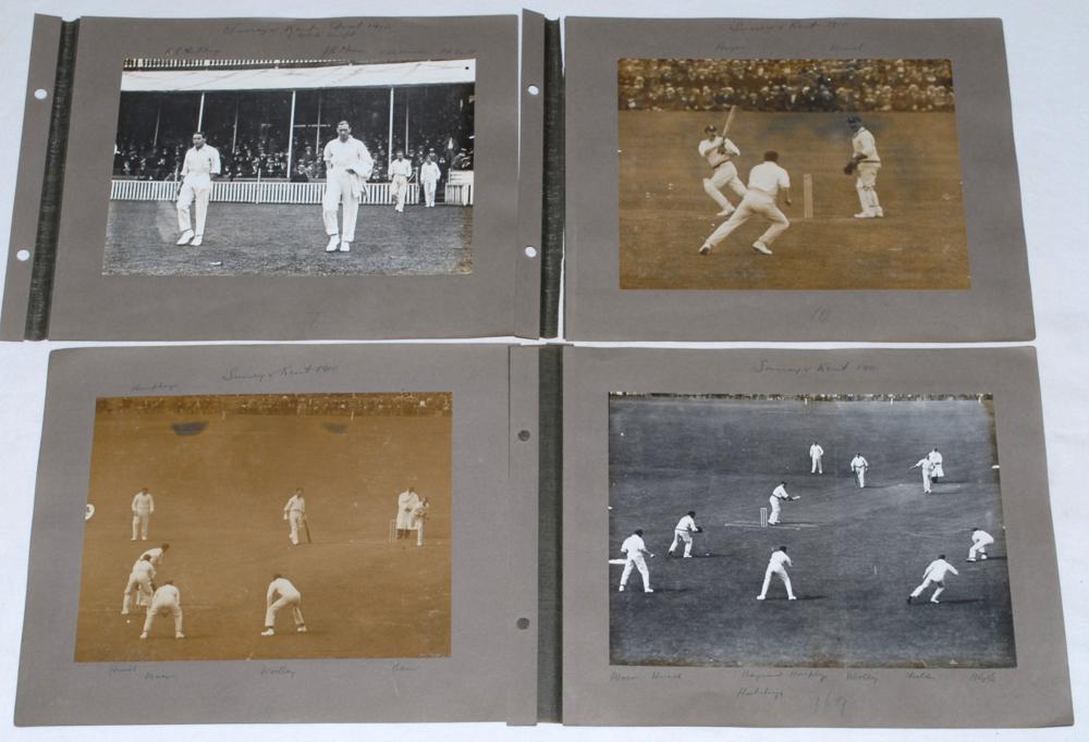 Surrey v Kent. The Oval 1910. A good selection of early original mono and sepia photographs - Image 2 of 4