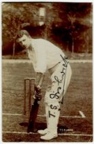 Tom Silvester Fishwick. Warwickshire 1896-1909. Sepia real photograph postcard of Fishwick, full