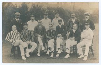 Northamptonshire C.C.C. 1907. Early mono real photograph postcard of the Northamptonshire team