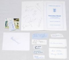 Hampshire C.C.C. 1930s-1980s. A selection of autographs in ink on pieces and pages of Hampshire