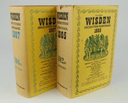 Wisden Cricketers’ Almanack 1965 and 1967. Original hardback editions with dustwrappers. Both