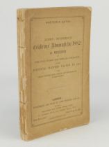 Wisden Cricketers’ Almanack 1882. 19th edition. Original paper wrappers. Breaking to spine, total